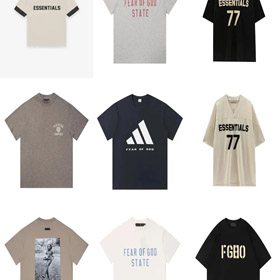 Fear of God Essentials Letter Printed Pullover Round Neck Heavy Short Sleeve T-Shirt-2825  